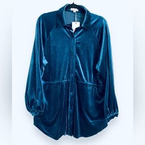 *NEW* Teal Velvet Vision Dress/Top Size Small